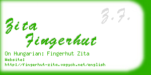 zita fingerhut business card